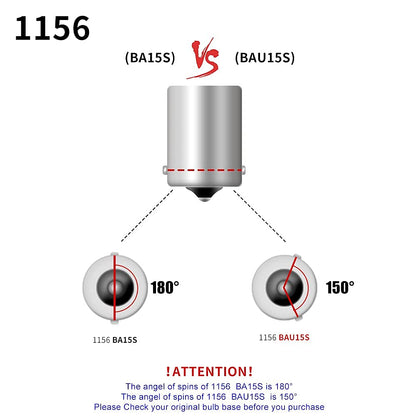 6 MONTHS WARRANTY 2800 Lumen 3014 Chipset 144 SMD Amber Canbus Error Free Led Turn Signal Light Led Bulb Front Rear Turn Signal Bulb (BA15S P21) Set Of 2