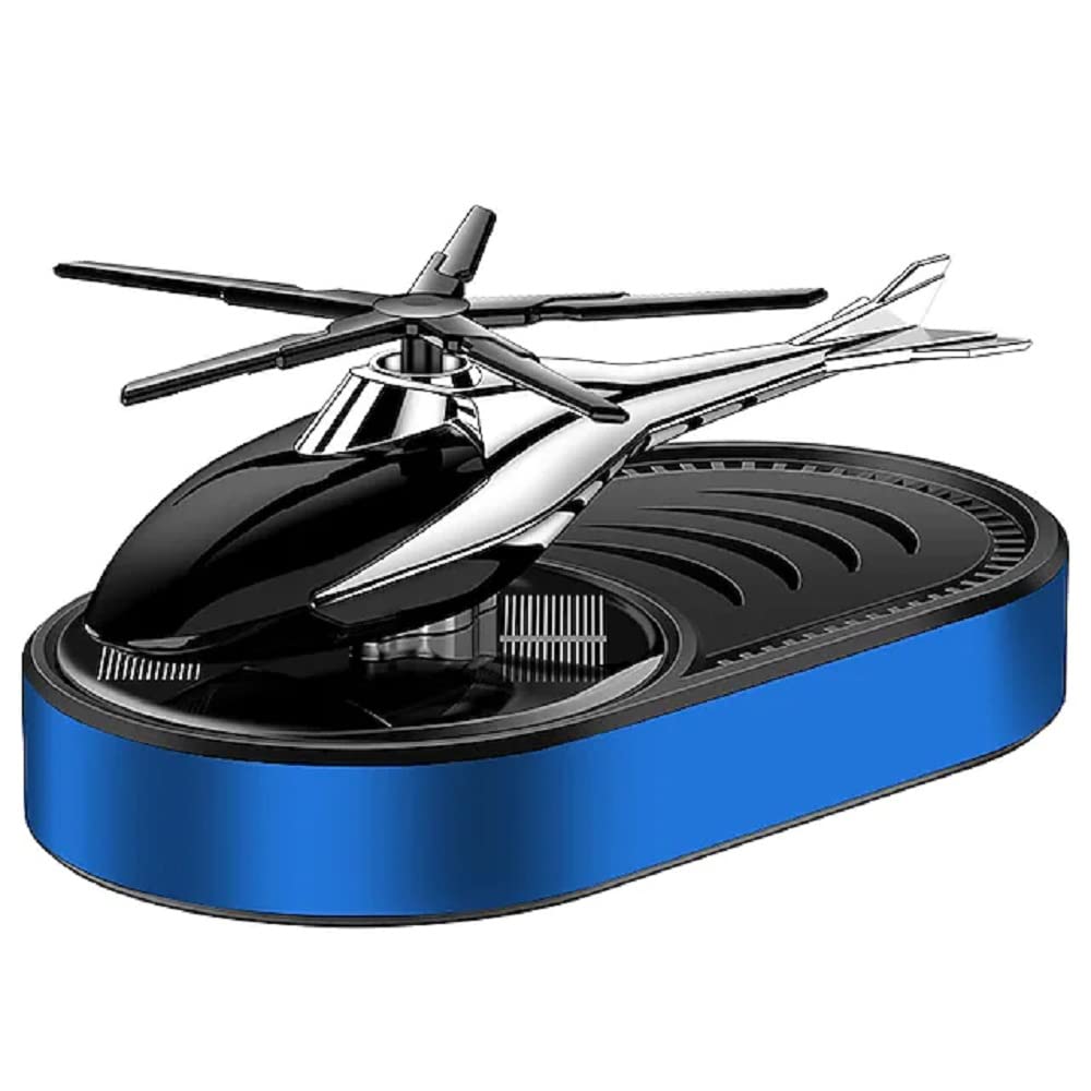 Helicopter Solar Car Air Freshener Rotation Zinc Alloy Car Perfume Diffuser Ornament for Vehicles