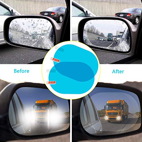 CarOxygen - Car Mirror Waterproof Film Anti Fog Film for Car Mirror Rain Proof Film, All Vehicles