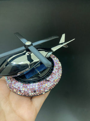 Car Oxygen - Elegant and Urban Modern VAAYU JET Plane Solar Car Air Freshener Natural Aromatherapy with Strong Solar Panel working under sunlight for Car Enthusiast
