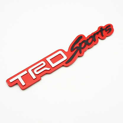 TRD SPORTS WHITE RED+BLACK METAL PERFORMANCE EMBLEM STICKER 3D CAR HOLD VEHICLE-GRILL BADGE LOGO STICKER