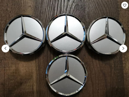 4 Pcs ( Set ) wheel center hub caps for MERCEDES 60 mm- 2.36 Inch Black