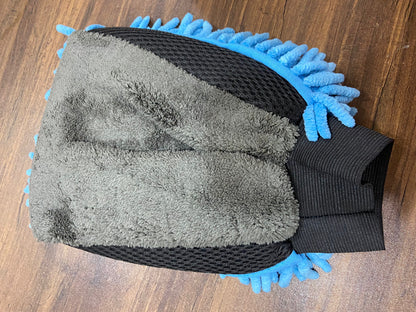 Microfiber Chenille & Glass Cloth Mitt, 1 Piece 800 GSM , Multi-Purpose Super Absorbent and Perfect Wash Clean with Lint-Scratch Free Cars, Window, Kitchen, Home Dusting!