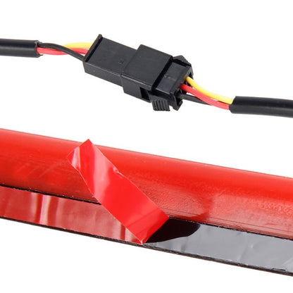 CarOxygen - Rear Windshield Brake Strip LED Warning Light for All Cars - 90CM, Transparent Red