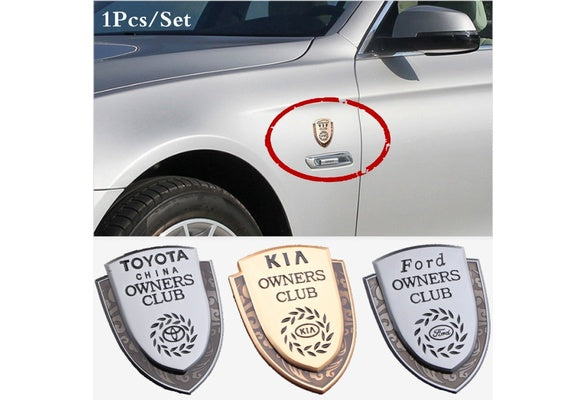 1 x Metal New MERCEDES OWNERS CLUB Logo Car Auto Decorative Side Rear Emblem Badge Sticker Decal for Mercedes