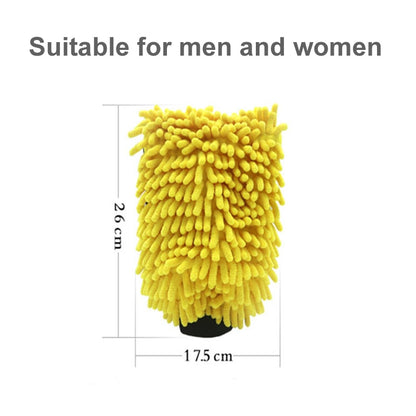 Microfiber Chenille & Glass Cloth Mitt, 1 Piece 800 GSM , Multi-Purpose Super Absorbent and Perfect Wash Clean with Lint-Scratch Free Cars, Window, Kitchen, Home Dusting!