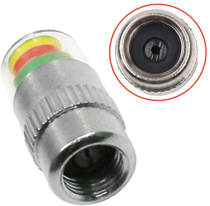 CarOxygen Car Tire Valve Stem Caps Pressure Monitor Sensor Indicator 3 Color Eye Alert 4Pcs