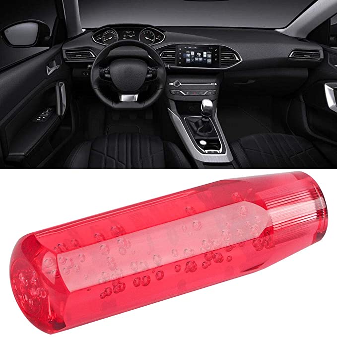 Gear Stick Knobs Crystal Car Manual Crystal Transparent Bubble Gear Shift Knob Gear Shifter Head (20CM, Manual, Yellow)