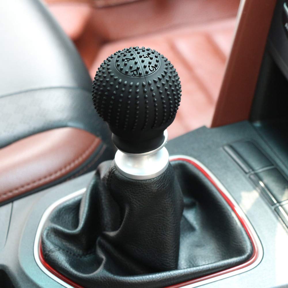 CarOxygen - Anti-Scratch Universal Fit Silicon Gear Knob Protective Bump Shift Knob Cover (Grey)