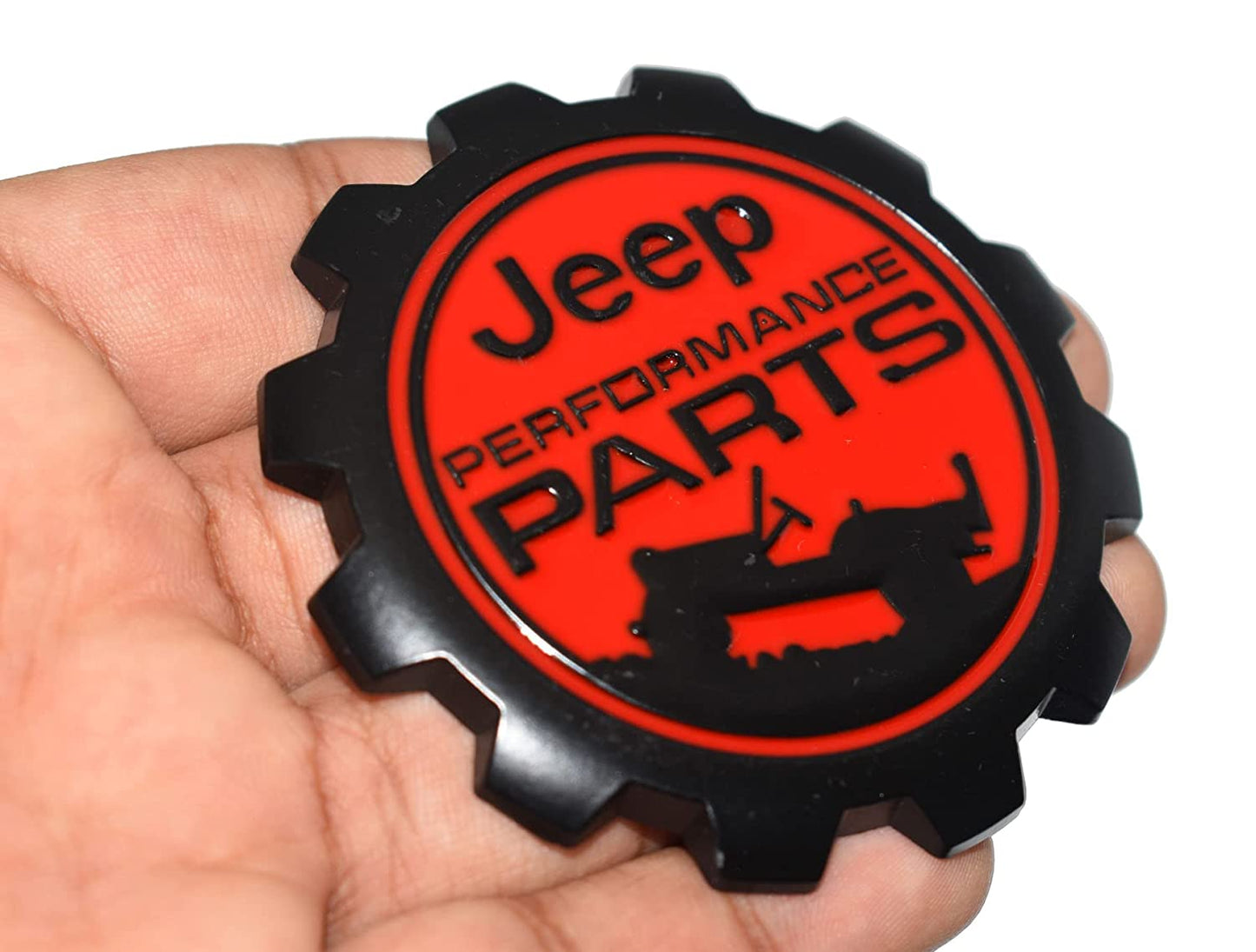 Jeep Performance Parts Emblem Sticker for All Jeep Cars, Metal (Black)