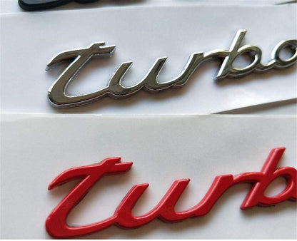 CarOxygen 3D Turbo Badge Emblem Sticker Decal for All Car SUV (13.5x2x0.5cm)