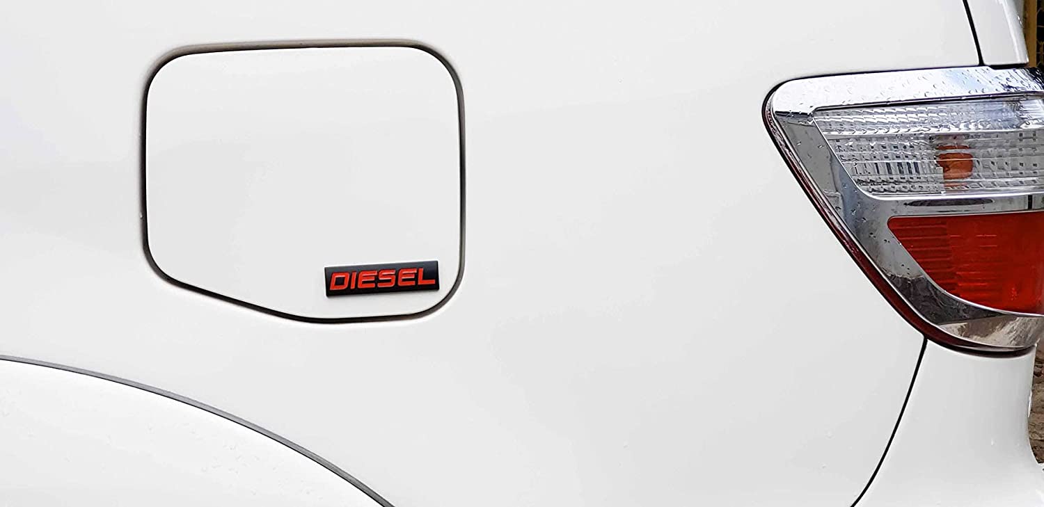 Diesel Sticker for Car Fuel Tank, Metal (Black) - caroxygen