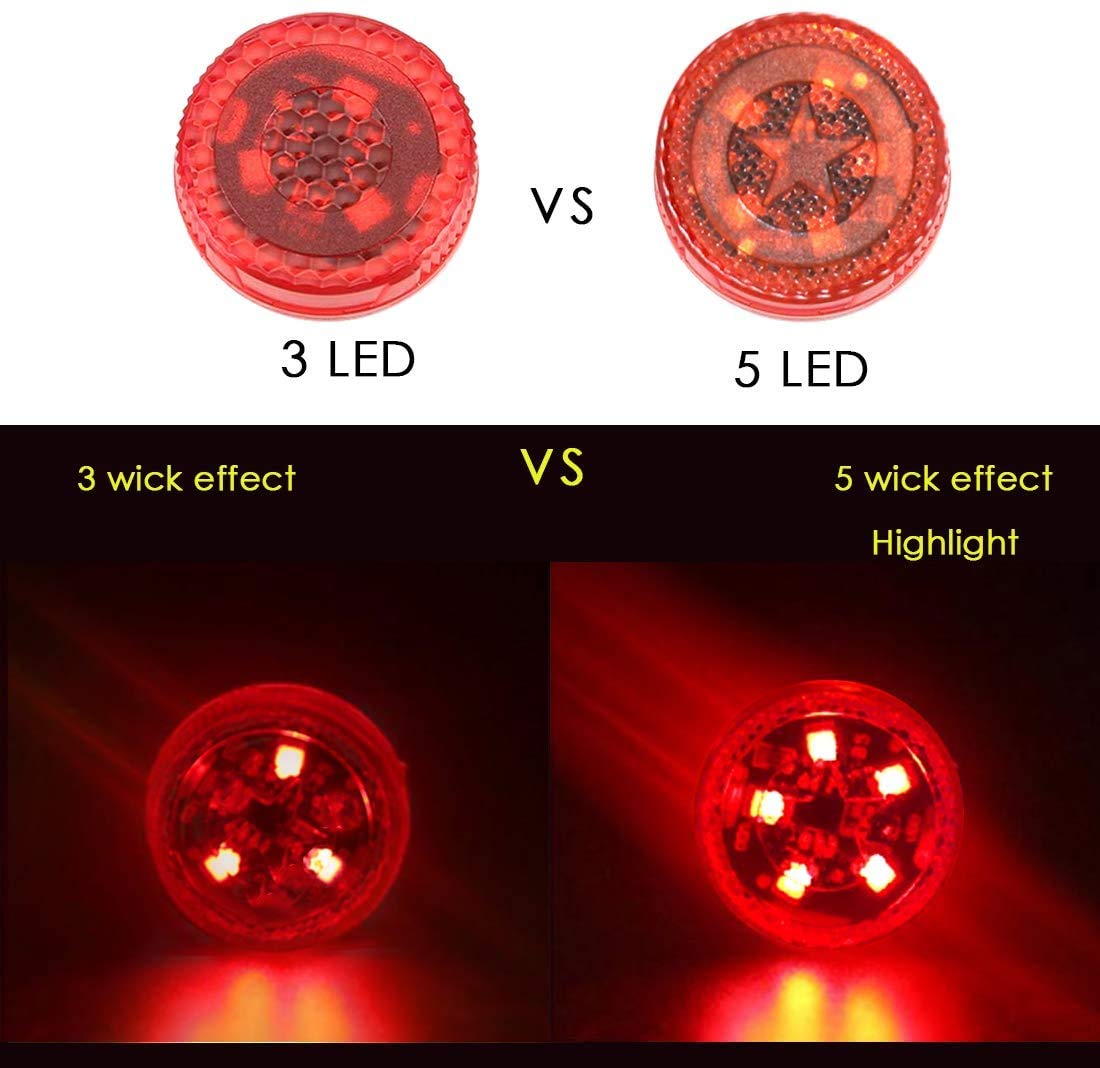 LED Wireless Car Door Warning Open Lights Indicator Decor Interior Flash Magnetic car led Lights for Anti Rear-End(RED) Free Batteries (Red Light -( 1 Pair- 2 pcs)