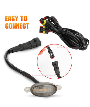 Yellow Grill Led with Fuse Adapter Wiring Harness Kit / Fuse CarOxygen - Adapter Wiring Harness Kit/ (4PCS)