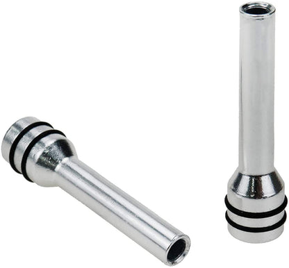 4 Pcs Silver Aluminum Alloy Car Door Lock Knob Covers, Universal Fit Interior Door Pull Pin Cover for Most Vehicles, 5mm Shaft Hole Diameter, 50mm Total Length