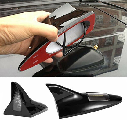 Solar Powered Car Shark Fin Antenna LED Warning Flash Strobe Tail Light Led Flash Warning Light Tail Lights (Multi colour)