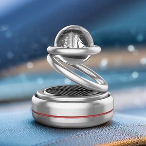 Car-mounted Solar-powered Rotating Perfume, Floating Planet Car Perfume Decoration, Car Freshener with Smooth Sailing and Beautiful Meaning, Perfume Diffuser for Home Office Car