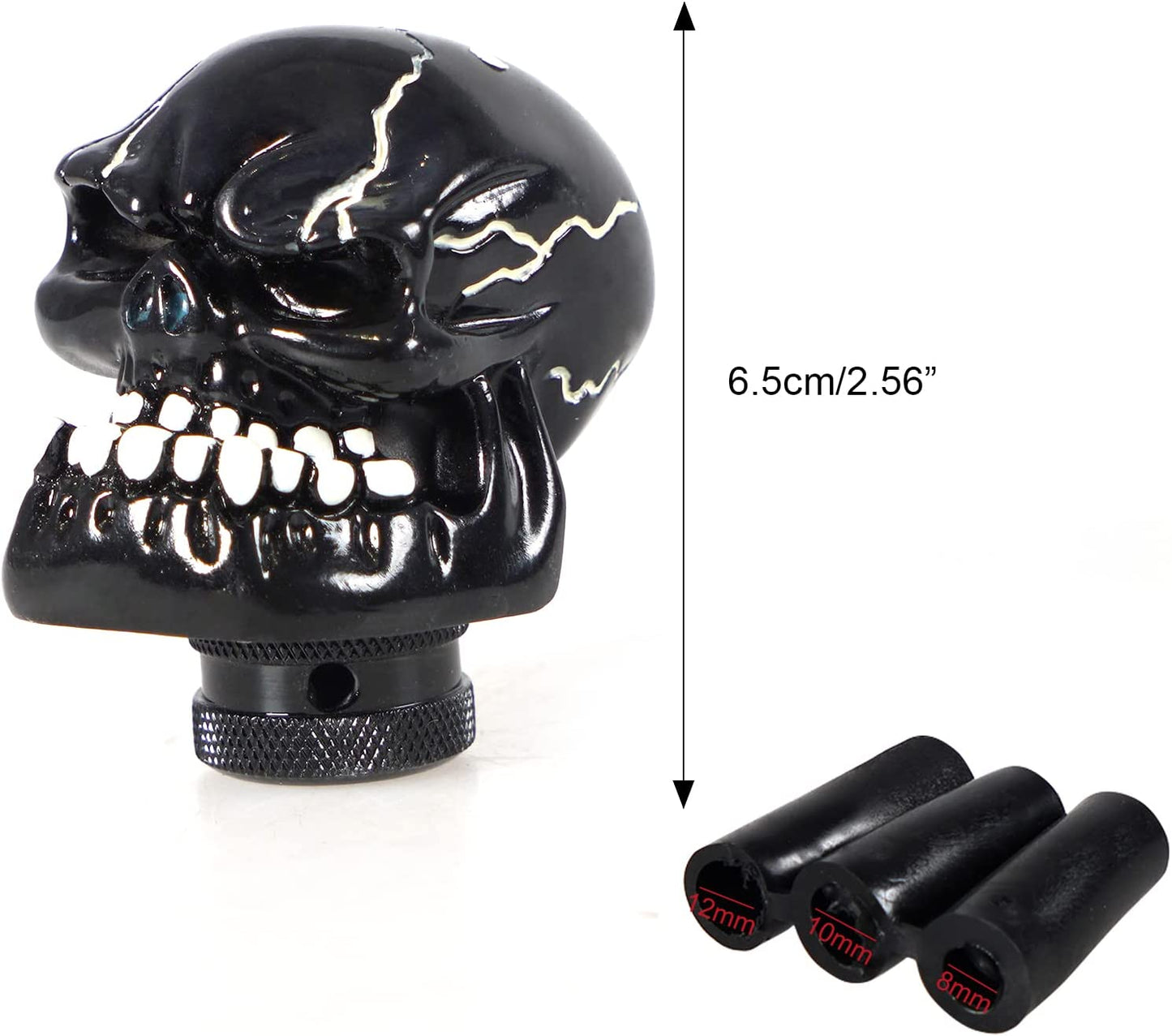 Gear Stick Knob Skull Style Shift Head Replacement Shifter Fit Most Manual Automatic Cars