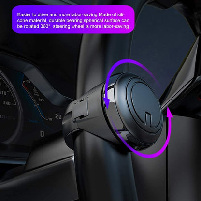 3R-2251 Black 360Â° Rotation Universal Car Steering Knob Wheels Spinner Knob Power Save Easy Turn Ball Booster