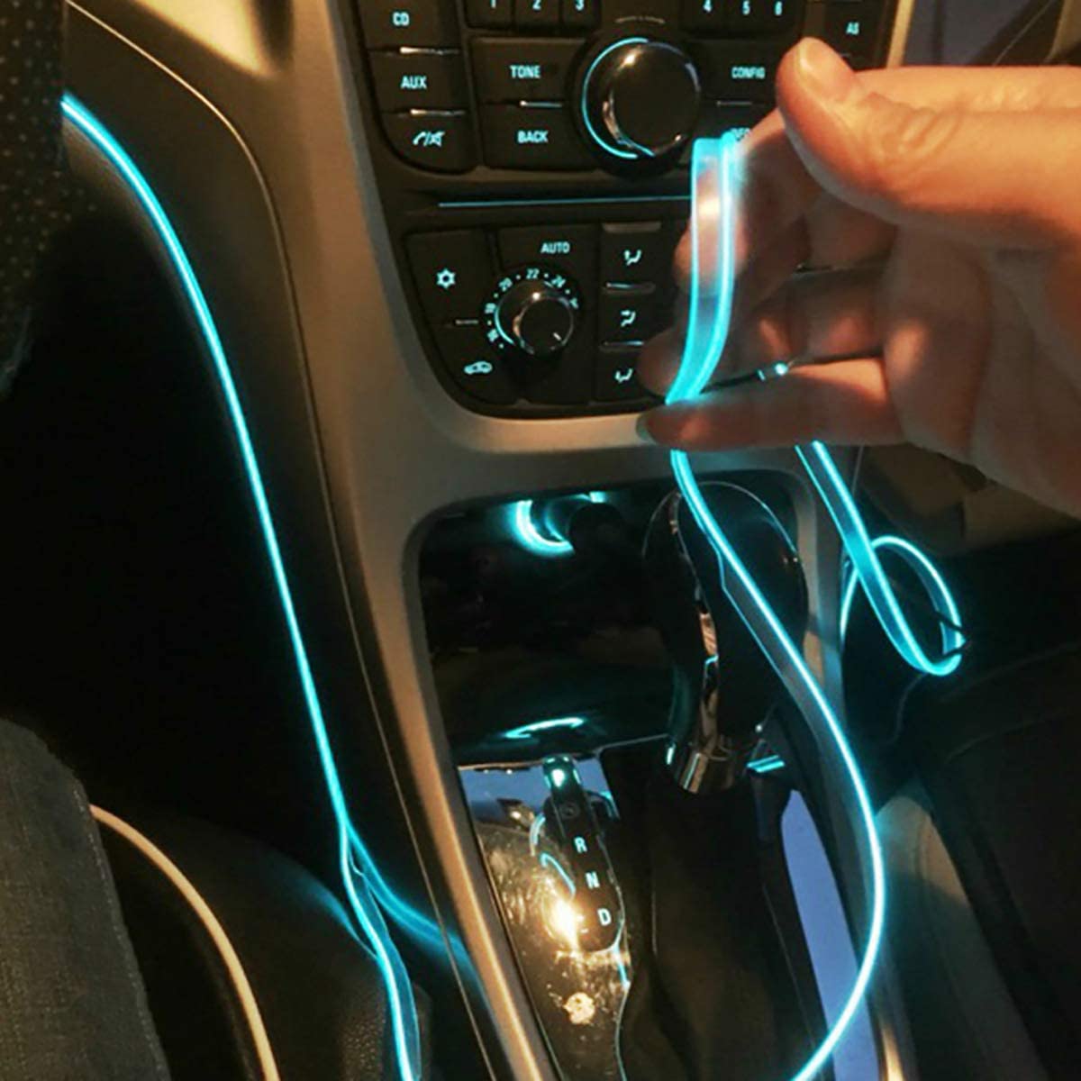 EL Wire Car Interior Light Ambient Neon Light for All Cars with Adapter (5 Meter)