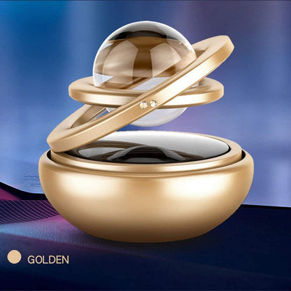 CarOxygen - Double Ring Crystal Auto Rotate Solar Car Perfume