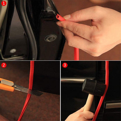 CarOxygen - U Shape Edge Trim Rubber Strip Seal Protector Car Door Guards (16 ft / 5 m)