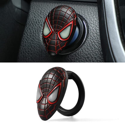 CarOxygen - IronMan Decorative Auto Accessories Car Engine Start Stop Button Cover Push Button Sticky Cover Car Interior
