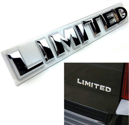 3D Metal Limited Emblem Badges,1Pack OEM Chrome Aluminum Alloy Badges Decal Tailgate Adhesive Tape Compatible for Toyota,Nissan,Jeep Grand Cherokee Wrangler Compass Auto Sticker