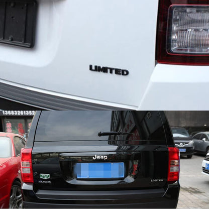 3D Metal Limited Emblem Badges,1Pack OEM Chrome Aluminum Alloy Badges Decal Tailgate Adhesive Tape Compatible for Toyota,Nissan,Jeep Grand Cherokee Wrangler Compass Auto Sticker