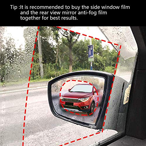 CarOxygen - Car Mirror Waterproof Film Anti Fog Film for Car Mirror Rain Proof Film, All Vehicles