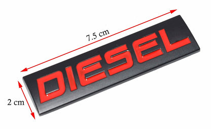 Diesel Sticker for Car Fuel Tank, Metal (Black)