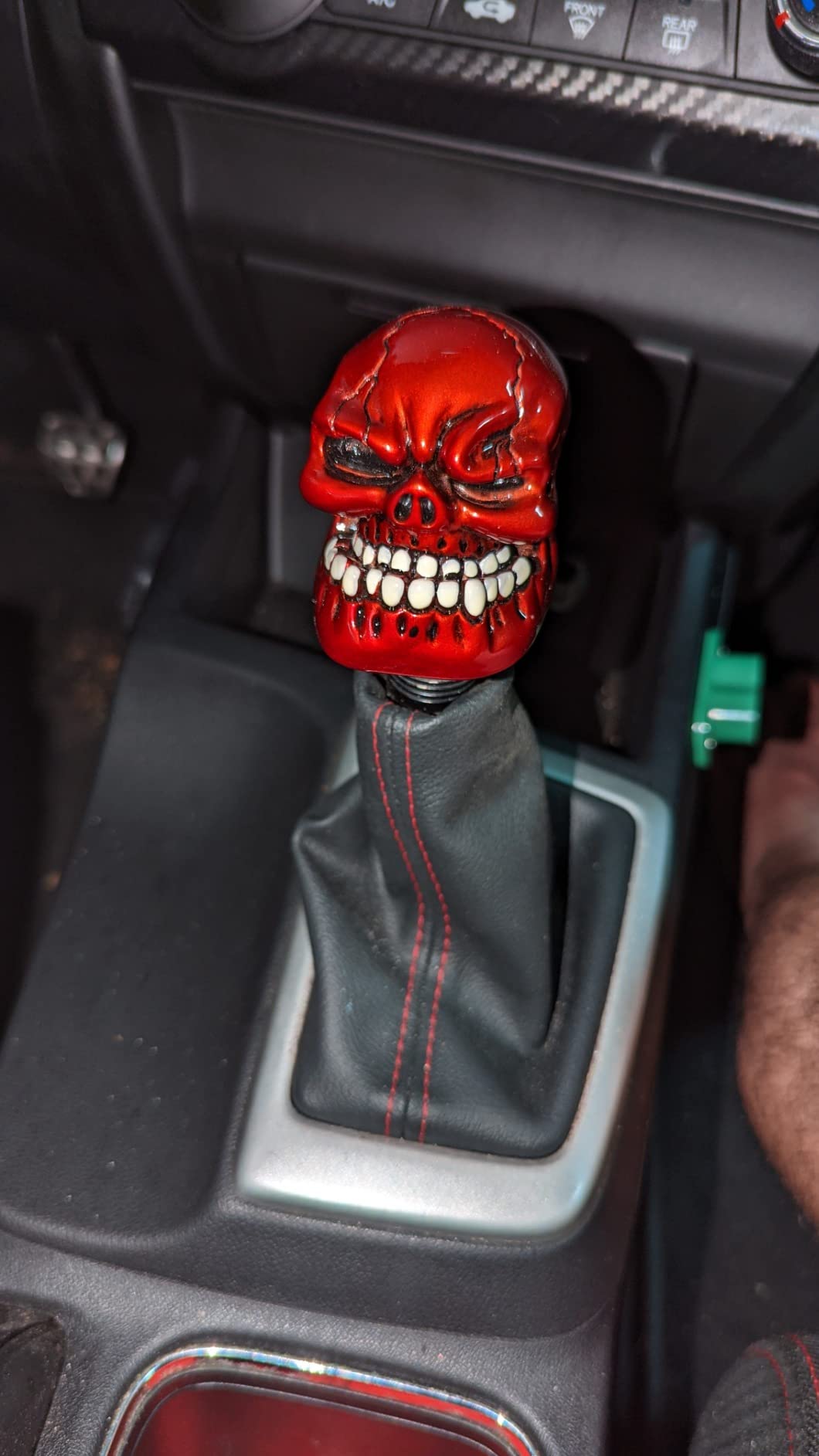 Gear Stick Knob Skull Style Shift Head Replacement Shifter Fit Most Manual Automatic Cars