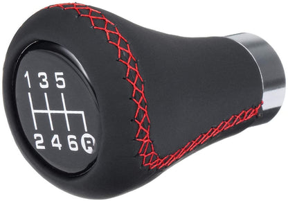 CarOxygen - Gear Shift Knob Red Universal Car Gear Knob Shifter PU 6 Speed with 3 Adapters Manual Shift Stick