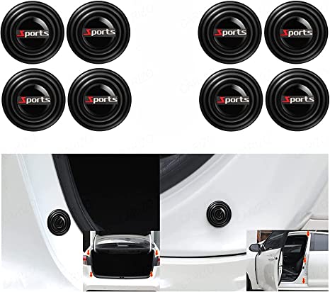 Car Door Shock Absorber, (Pack of 8, Sports) Door Soundproof Stickers, Door Edge Guard Cushion Car Door Shock