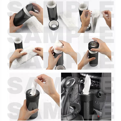 Tissue Box Dispenser with 100 Tissue pulls Bottle Shaped for car Cup Holder for Jeep Compass