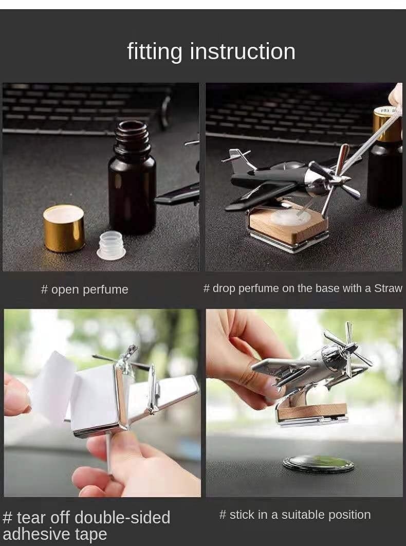 Solar Helicopter Car Dashboard Perfume – Fragrance  Car Air Freshener