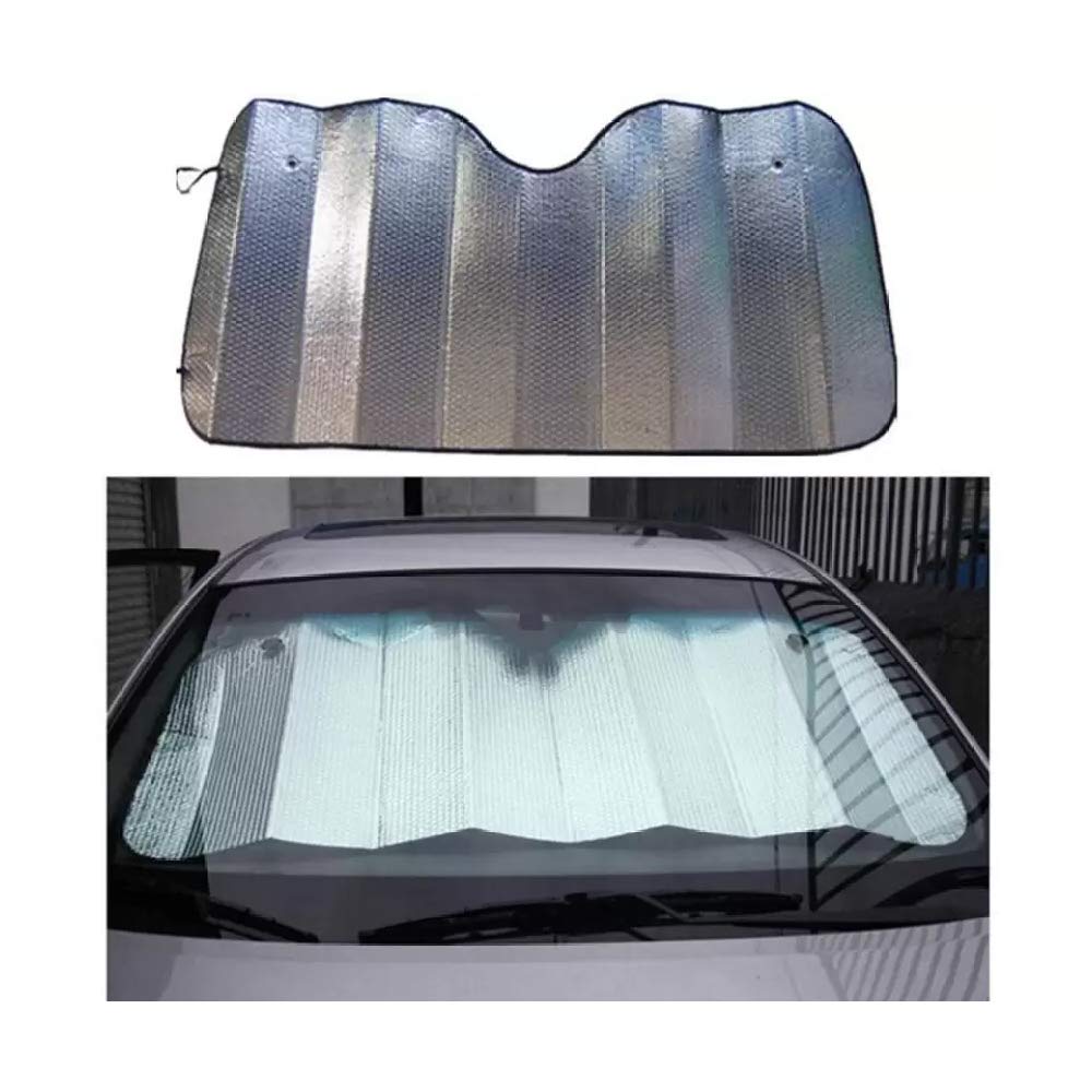 Car Windshield Sunshade UV Ray Reflector Auto Window Sun Shade Visor Shield Cover, Keeps Vehicle Cool- Sliver (130" x 60")