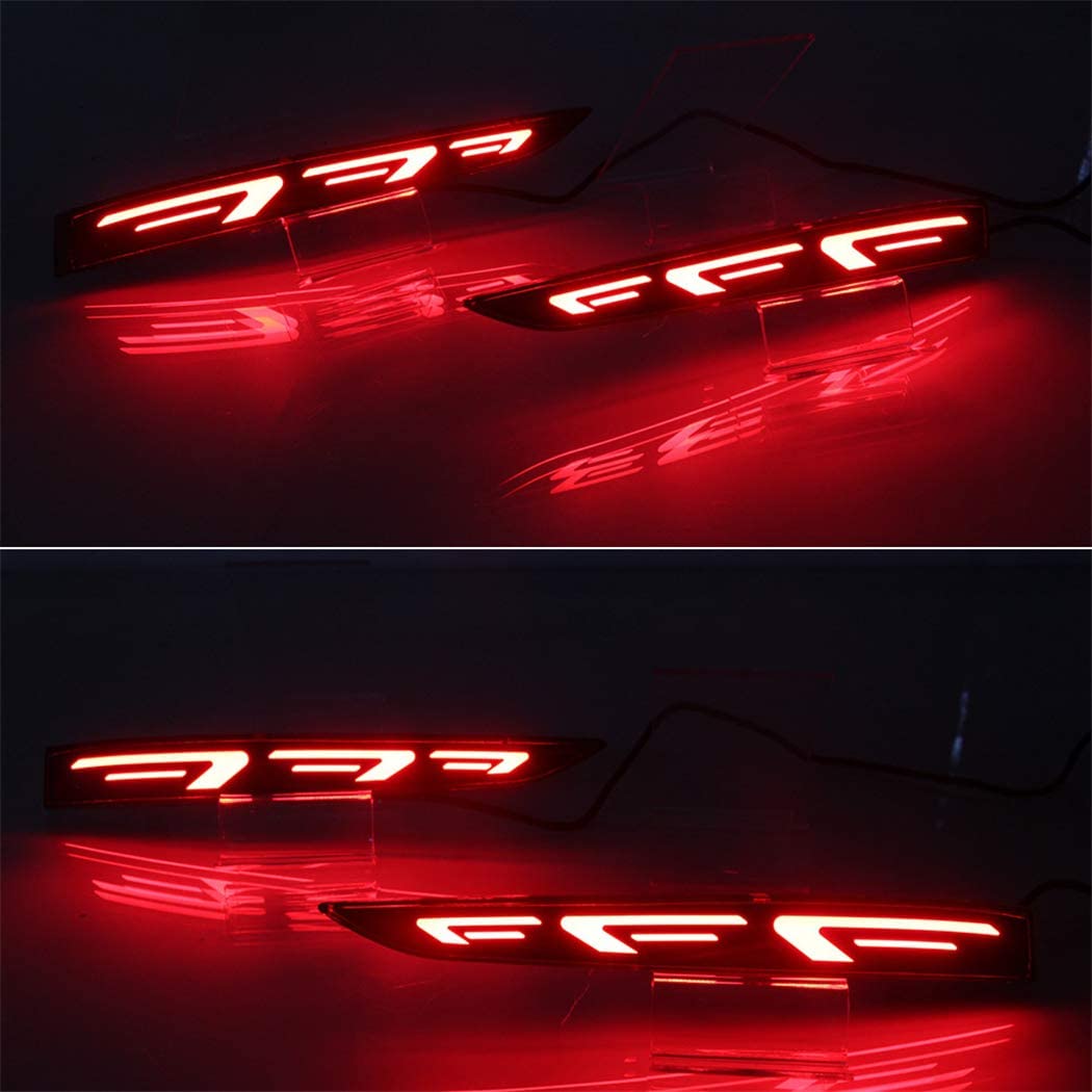 Super Bright BrakeLights for Accent 2018-2020 2PCS LED Bumper Reflector Lights Tail Lamps Reverse Light F-Type