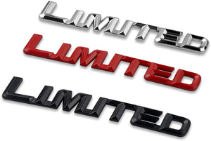 3D Metal Limited Emblem Badges,1Pack OEM Chrome Aluminum Alloy Badges Decal Tailgate Adhesive Tape Compatible for Toyota,Nissan,Jeep Grand Cherokee Wrangler Compass Auto Sticker