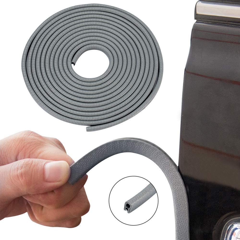 Car Oxygen - U Shape Edge Trim Rubber Strip Seal Protector Car Door Guards (16 ft/5 m )