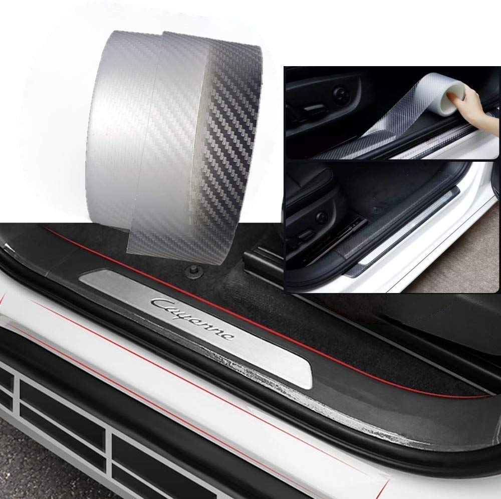 5m 3D Carbon Fiber Car Stickers Door Sill Scuff Anti Scratch Tape Protection Film Matte Carbon Fiber Tape