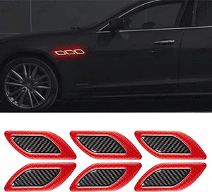 Carbon Fiber Graphic Car Reflective Sticker,Warning Sign Bumper Door Fender Hood Anti-Scratch Cover Decal