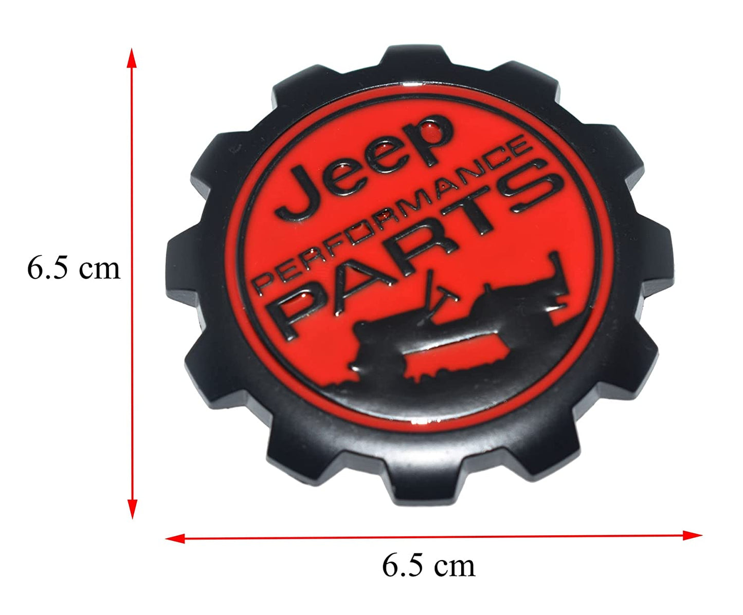 Jeep Performance Parts Emblem Sticker for All Jeep Cars, Metal (Black)