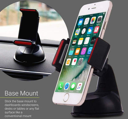 Car Mobile Phone Silicone Sucker | Car Mobile Holder 360Â° Rotation with Ultimate Reusable Suction Cup for Dashboard/Windshield for Cars (Multicolor)
