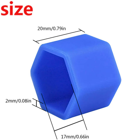 20pcs Universal Orange Silicone Car Wheel Nut Lug Hub Screw Rim Bolt Covers Dust Protection Tyres Screw Caps