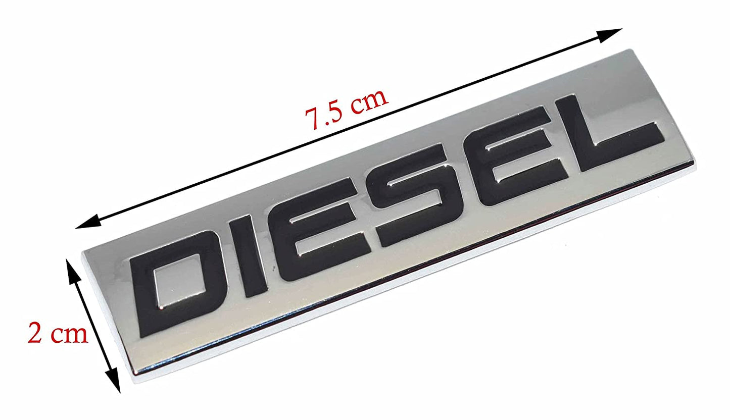 Diesel Sticker for Car Fuel Tank, Metal (Black)