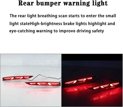 Super Bright BrakeLights for Accent 2018-2020 2PCS LED Bumper Reflector Lights Tail Lamps Reverse Light F-Type