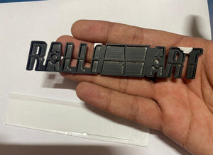 Metal 3D RALLIART Decal Car Bike Sticker, 12 x 2.2cm