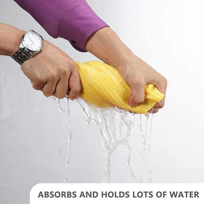 Super Absorbent PVA Drying Chamois Leather Towel for Car/Office/Home Cleaning - Super Absorption Capacity of 250 Ml Water (66X43) cm)