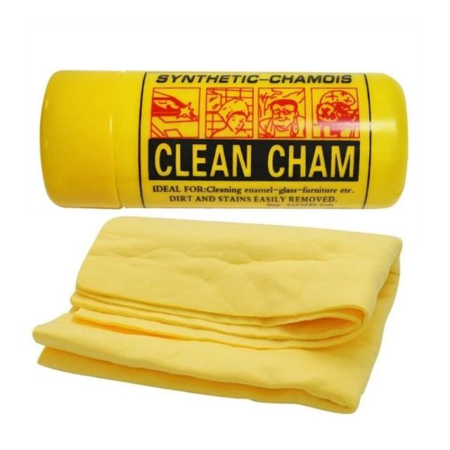 CarOxygen Synthetic Chamois Cloth Super Absorption Drying Towel for Cars for Dry & Wet Cleaning ( Yellow, 43 X 32 cm)